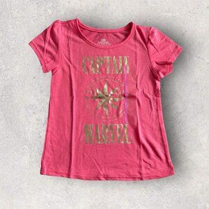 CAPTAIN MARVEL Toddler Girls Logo T Shirt Size 3T NEW NWT